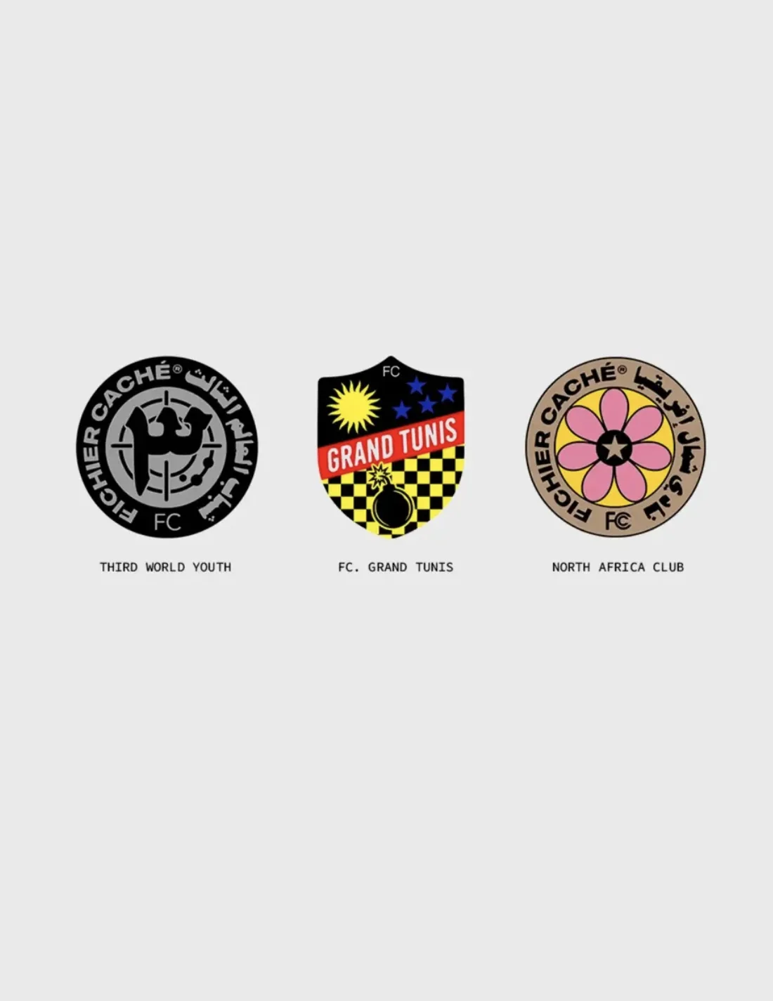The three club crests